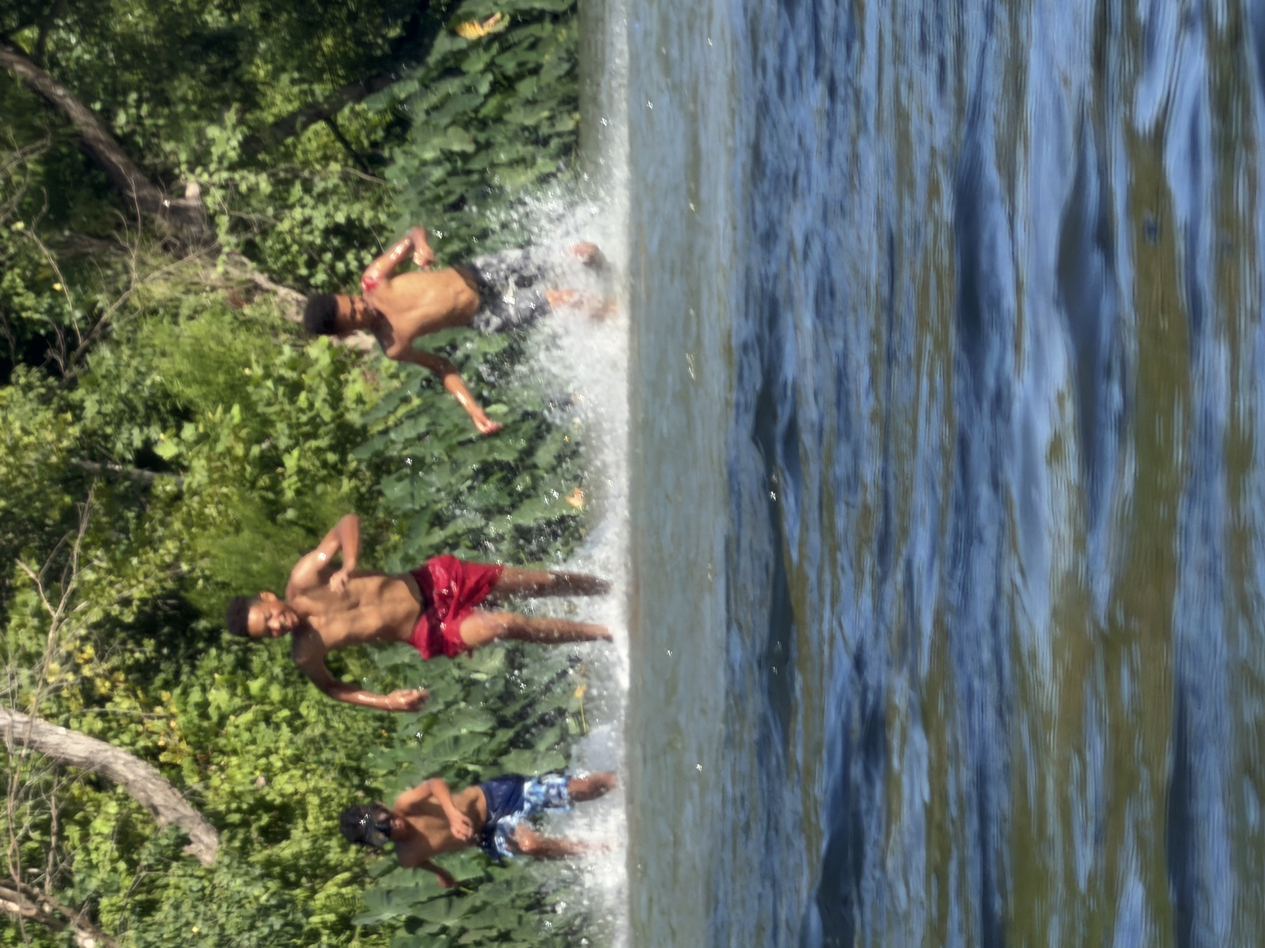 Ryan J. Nichols's three sons enjoying a family river day near San Antonio