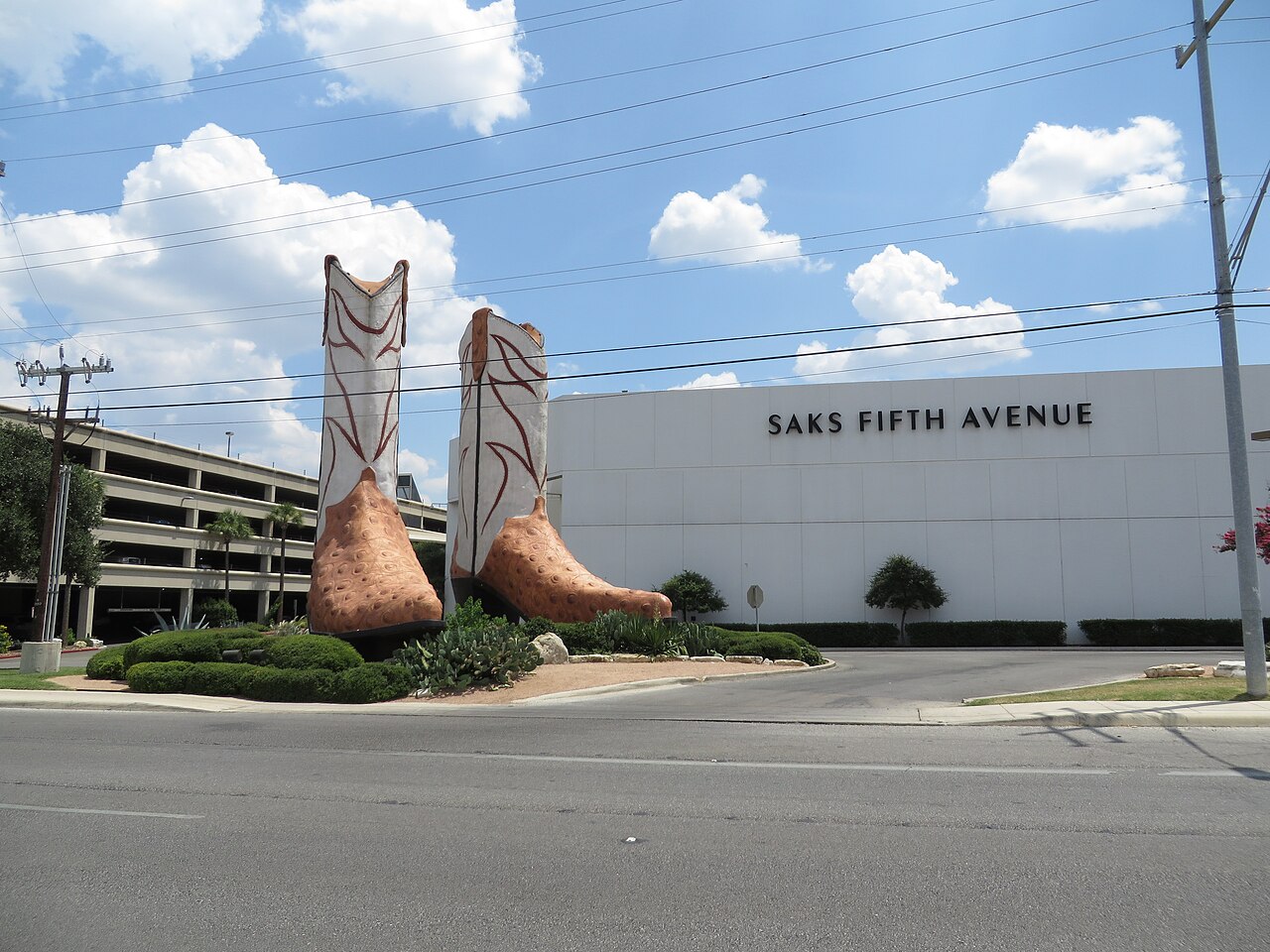 The giant cowboy boots landmark at North Star Mall in San Antonio